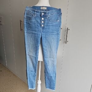Madewell Light Blue Skinny Jeans with Button-Fly